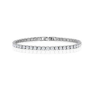 5.5 Carat 7.5" Plated SPARKLY TENNIS BRACELET Round Cut